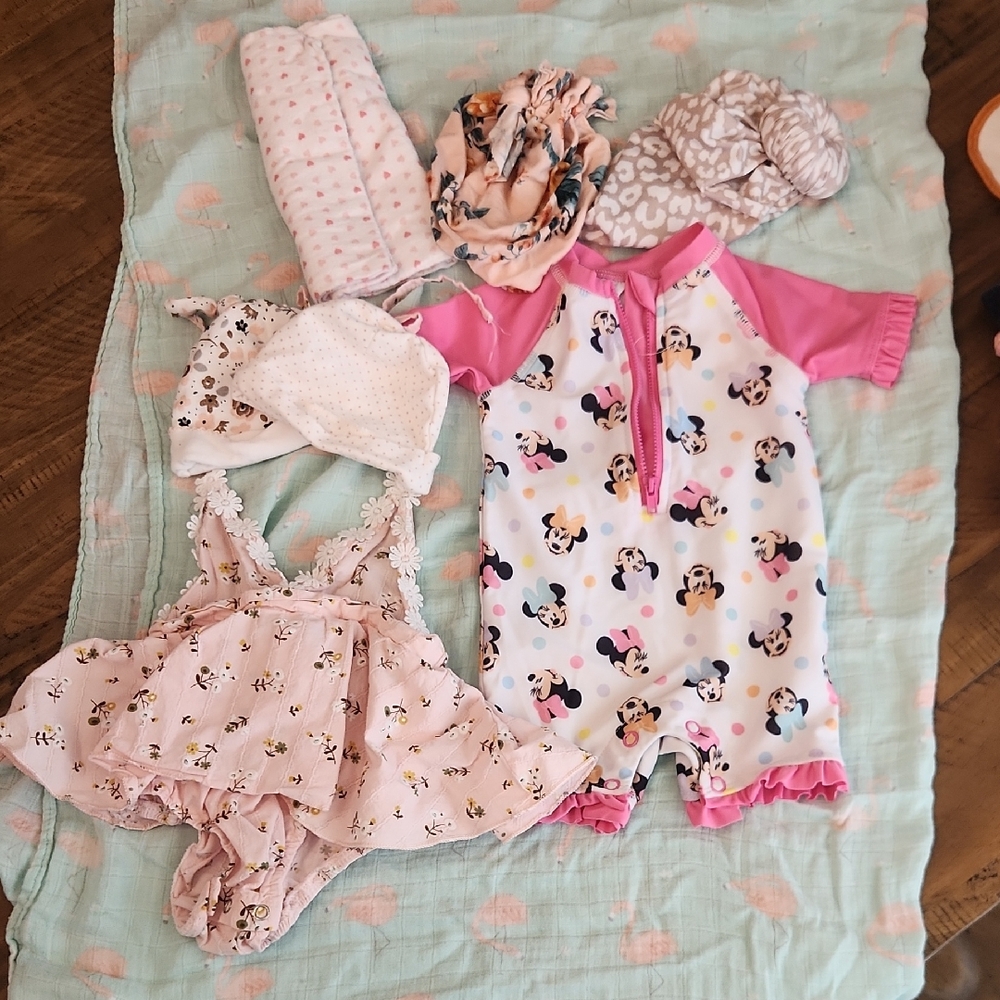 Disney Pink and White Mickey Mouse Bodysuit
